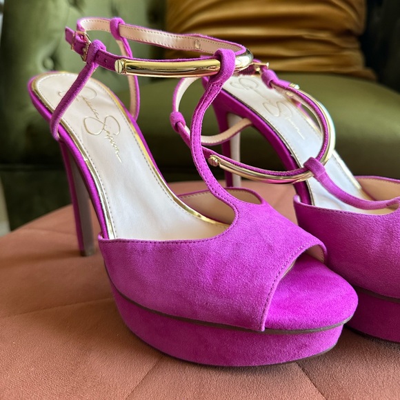 Jessica Simpson Pink Platform Heels - Picture 2 of 6
